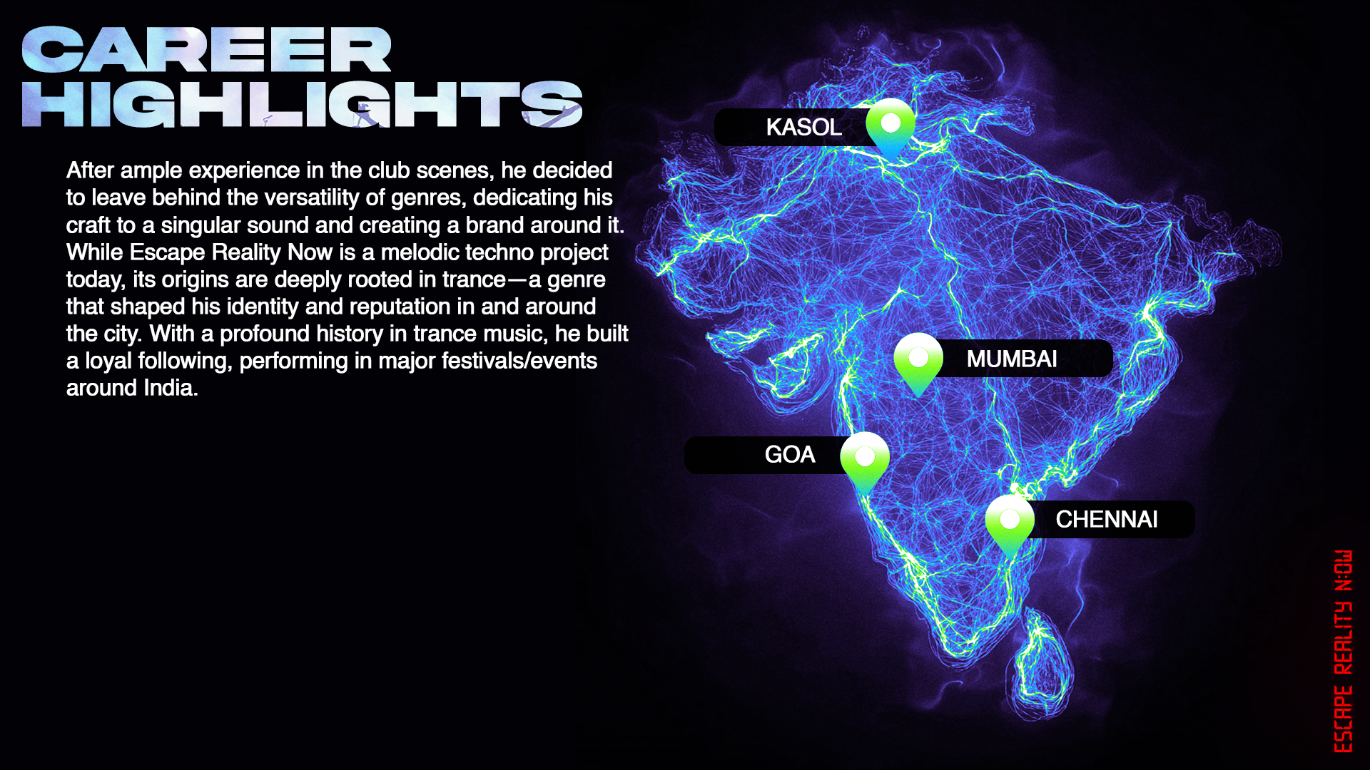 India Cybernetic Career Highlights Map